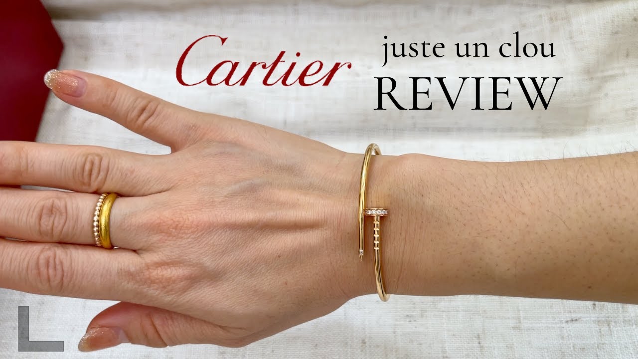 Cartier Small 18K Yellow Gold Diamond Juste Un Clou Bracelet